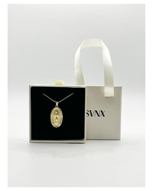 SVNX White Virgin Mary Pendant Necklace