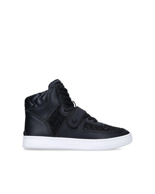 Kurt Geiger Blue Leather Legacy Crystal Sneakers