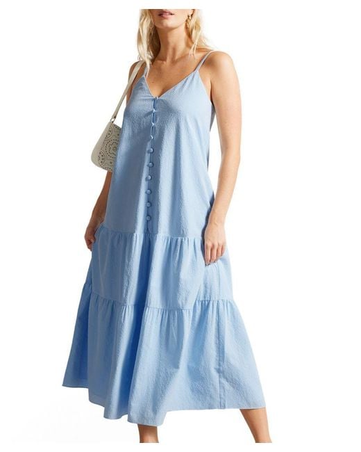 Ted Baker Blue Luaan Button Through Cami Dress