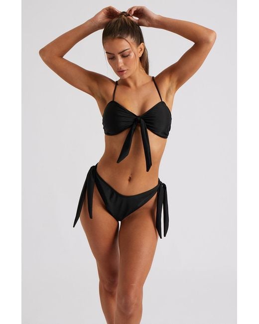 Urban Bliss Black Tie Bikini Top