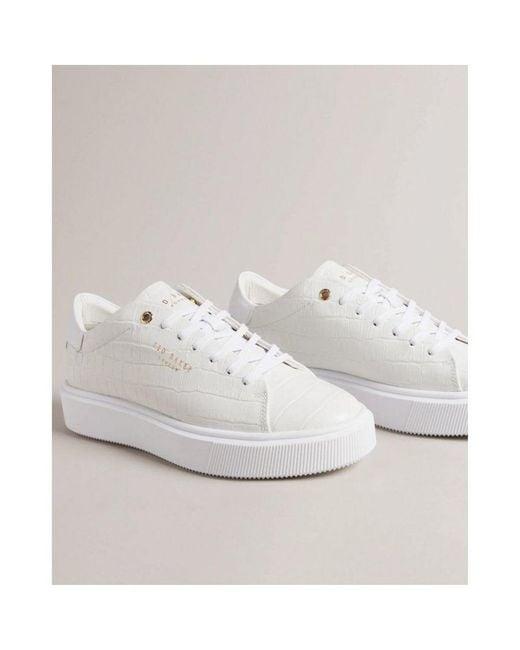 Ted Baker White Artimi Trainers