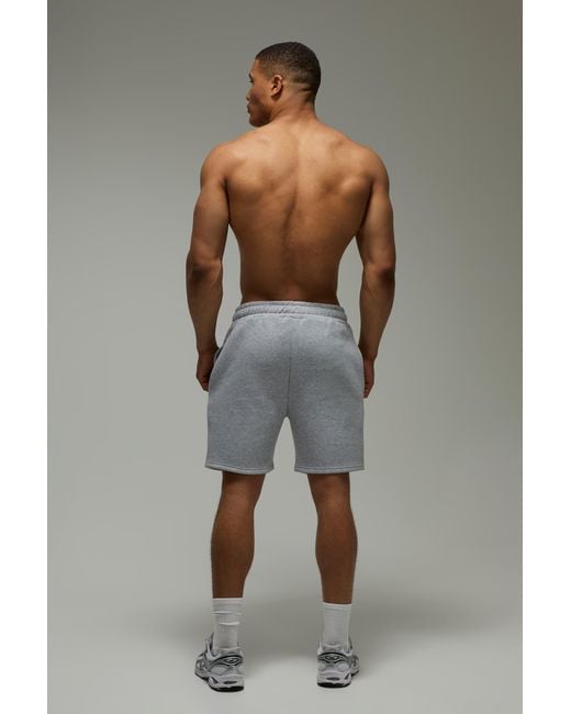 BoohooMAN Gray Active Badge 7Inch Shorts for men