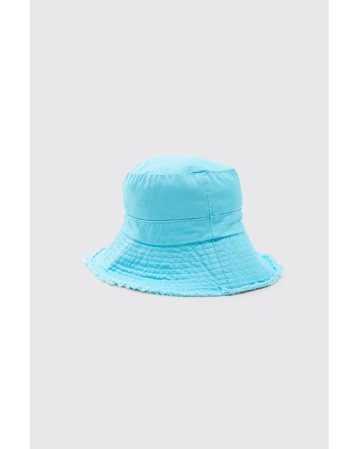 BoohooMAN Blue Bucket Hat With Drawstring for men