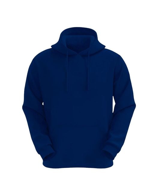 VR2 Denim Blue Plain Hoodie Long Sleeve Pullover for men