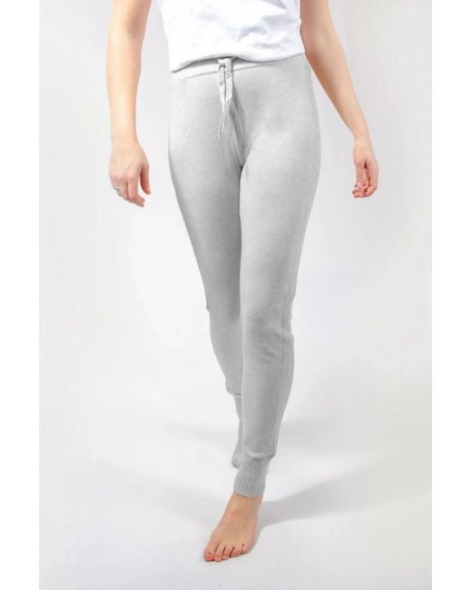 River Island Gray Soft Touch Ribbed Jersey Joggers