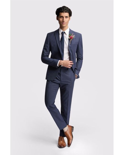 Ted Baker Blue Single Breasted Long Sleeve Two Button Slim Fit Suit Jacket for men