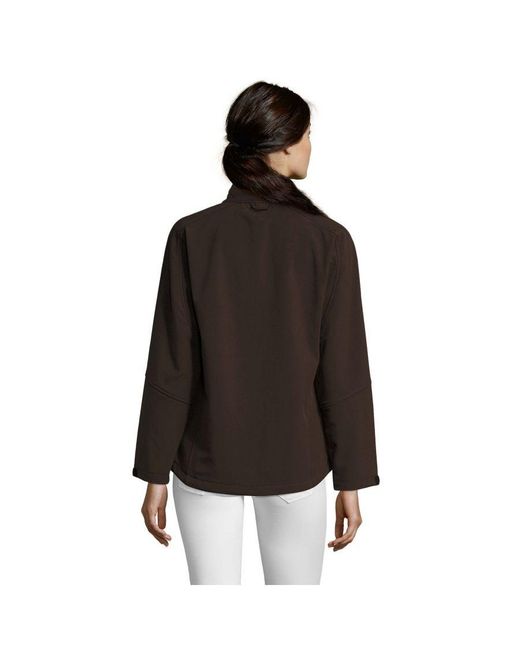 Sol's Brown Ladies Roxy Soft Shell Jacket (Breathable, Windproof And Water Resistant) (Dark)