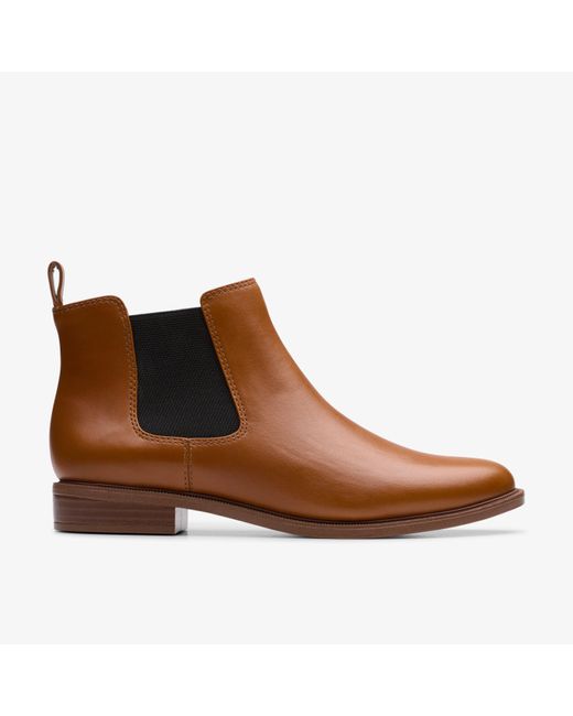 Clarks Brown Taylor Shine Tan Leather Boots