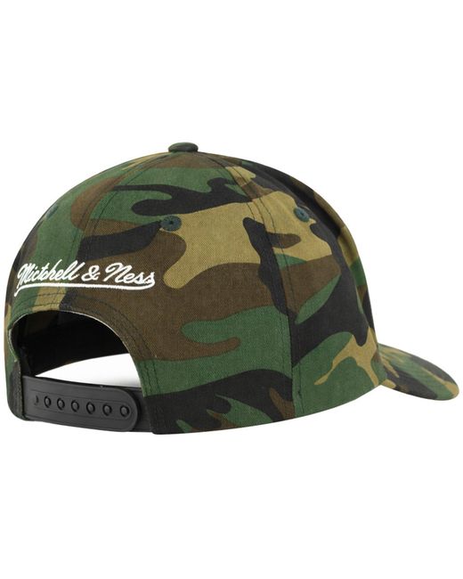 Mitchell & Ness Green Nba Philadelphia 76Ers Logo Camo Cap