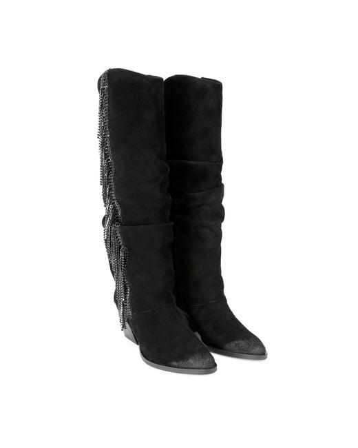 KG by Kurt Geiger Black Suede Tempt Boots