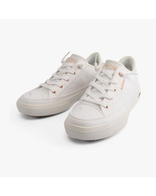 Skechers White 177190/Wht Arch Trainers Textile