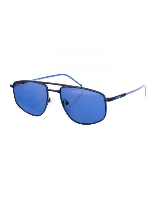 Lacoste Blue Square-Shaped Acetate And Metal Sunglasses L609Snd for men