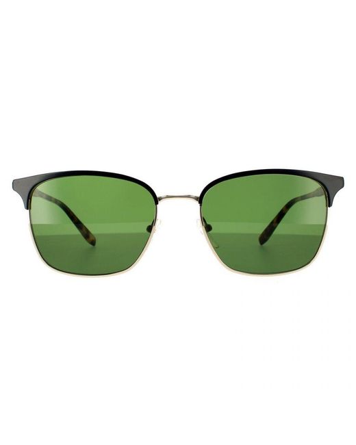 Ferragamo Green Square With Shiny Tortoise Sunglasses for men
