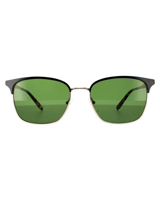 Ferragamo Green Square With Shiny Tortoise Sunglasses for men