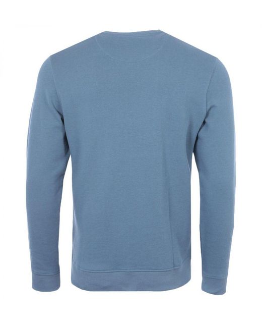 Lyle & Scott Blue Organic Cotton Crew Neck Sweatshirt for men