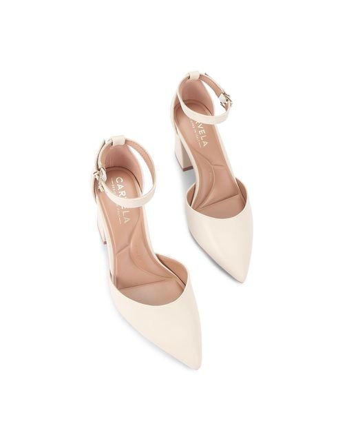 Carvela Kurt Geiger White Refined Court Wide Fit Heels
