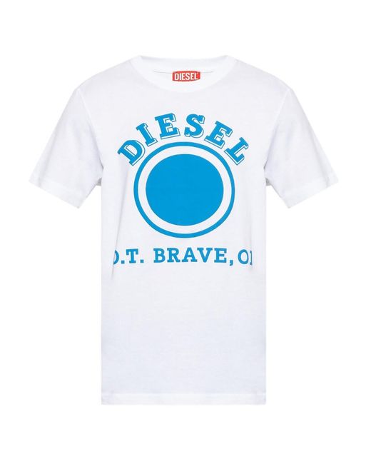 DIESEL Blue Dot Logo T-Shirt for men