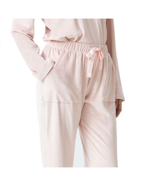 J And J Brothers Pink Long Sleeve V-Neck Pajamas Jjbdp0202