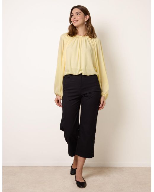 Blue Vanilla Natural Batwing Puffball Blouse