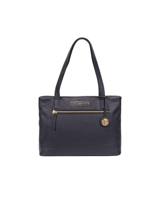 Pure Luxuries Blue 'Adley' Leather Handbag