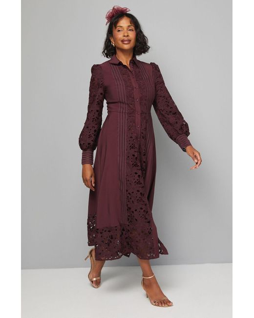 Wallis Premium Lace Button Through Maxi Dress in Red | Lyst UK Wallis Premium Lace Button Through Maxi Dress in Red | Lyst UK