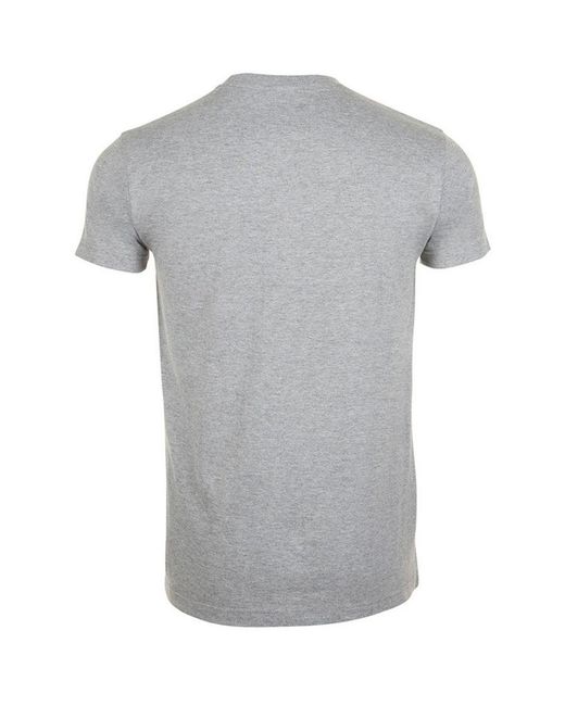Sol's Gray Imperial Slim Fit Short Sleeve T-Shirt Marl) Cotton for men