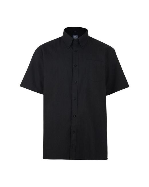 KAM Jeanswear Black Kam Short Sleeve Shirt Plus Size for men