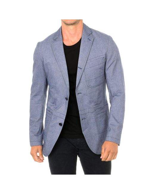 G-Star Blazer Met Lange Mouwen En Reverskraag D01241 in het Blue voor heren