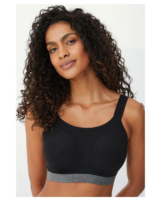 Gorgeous Dd High Impact Minimiser Sports Bra in Black Lyst UK