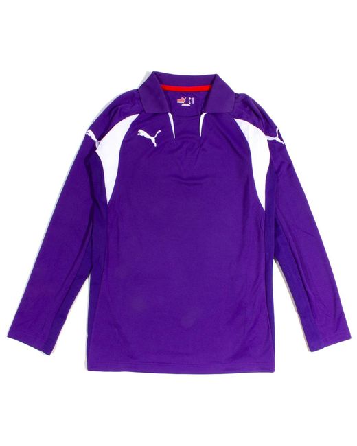 PUMA Purple V-Kat Long Sleeve Sports Top for men