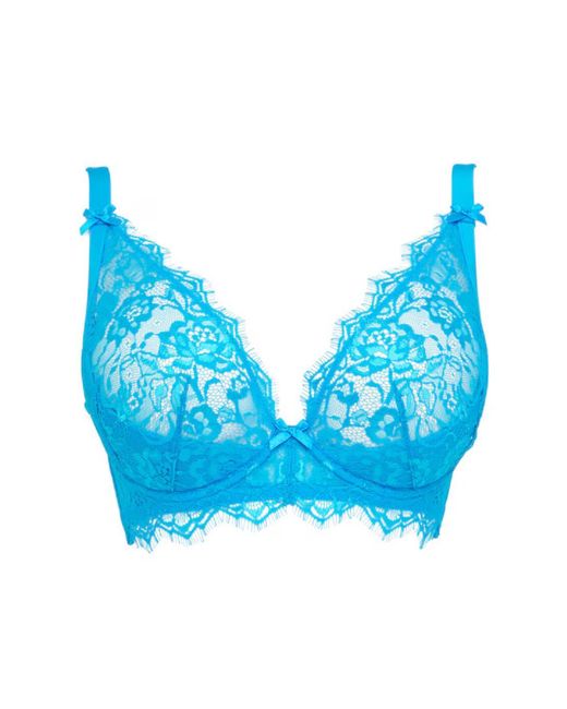 Figleaves Blue Pulse Lace Plunge Bra