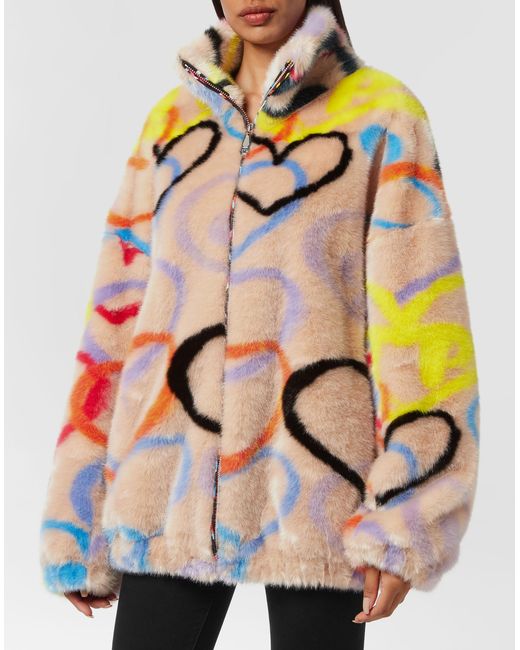 Philipp Plein Jas Heart in het Multicolor