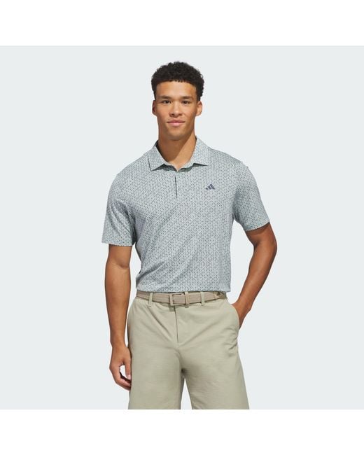 Adidas Gray Ultimate365 Mesh Tango Print Climacool Polo Shirt for men
