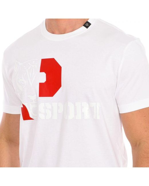 Philipp Plein White Tips410 Short Sleeve T-Shirt for men