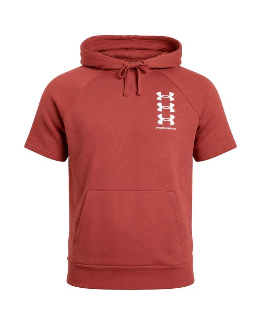 Under Armour Red Rival Fleece Multilogo T-Shirt for men