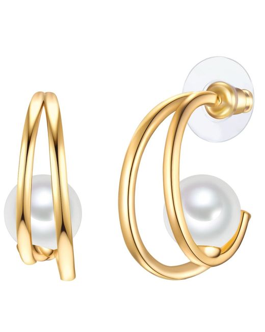 YOKOAMII Metallic Earrings Metal