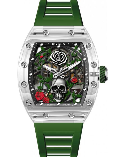 INVICTA WATCH Green In-69497 Artist Roseskull Watch for men