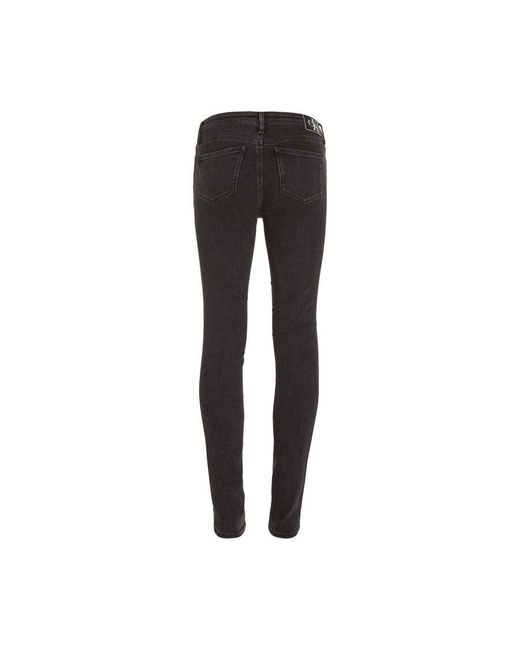 Calvin Klein Jeans Ck Mid-rise Skinny Jeans in het Black