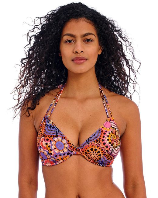 Freya Blue Santiago Nights Halter Bikini Top