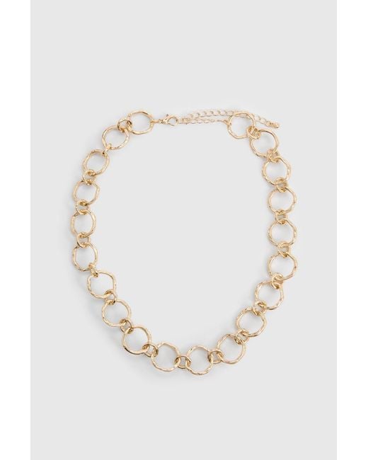 Boohoo White Abstract Chain Necklace