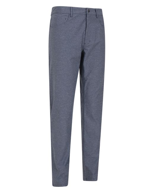 Mountain Warehouse Blue 'Crusade' Commuter Trouser Water Resistant Comfortable Stretchy Pants Nylon for men