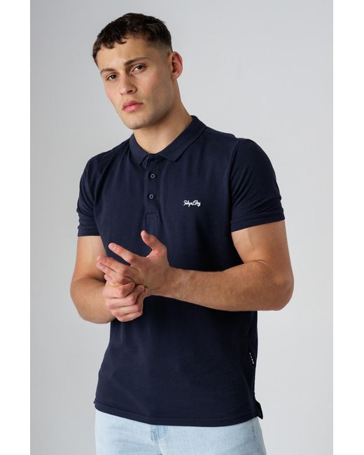 Tokyo Laundry Blue 3-Pack Embroidered Logo Polo Shirt for men