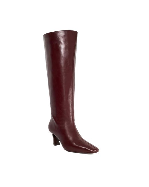 Dune Brown Selinni Leather Knee High Boots