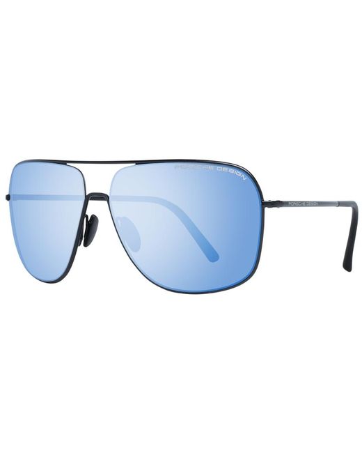 Porsche Design Blue Sunglasses P8607 A V279 Dark Mirror Stainless Steel for men