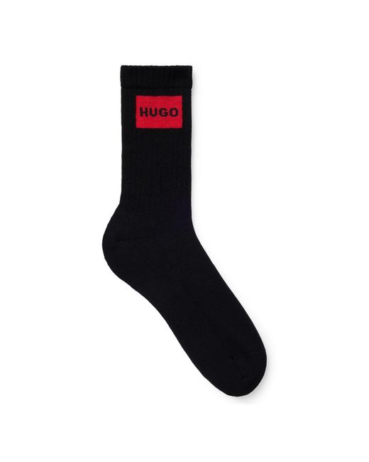 HUGO Black 3 Pack Of Logo Socks for men