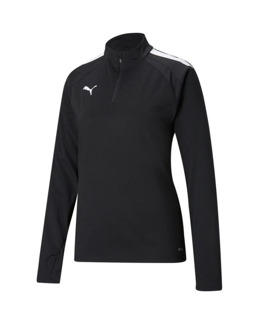PUMA Black Teamliga Quarter Zip Top W Drill