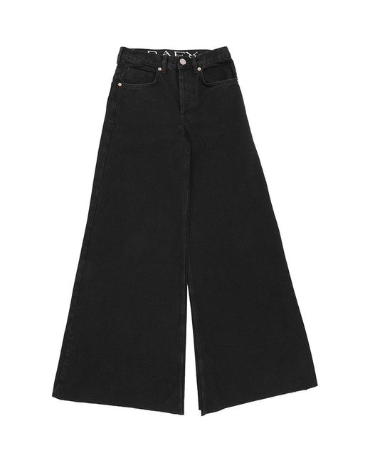 Raey Black Organic Cotton "Loon" Flared Jean