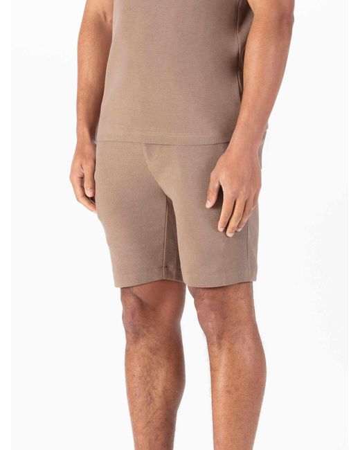 Luke 1977 White Laki Textured Shorts for men