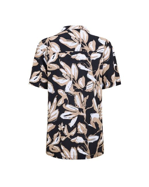 Boss Black Beach Patterned Short Sleeve Shirt for men