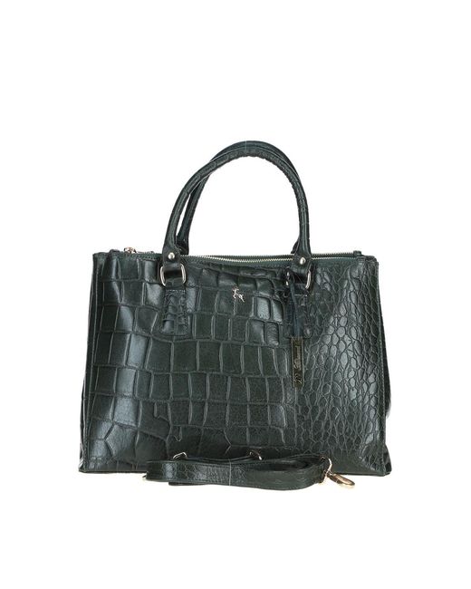 Ashwood Leather Black 'Lucido Tesoro' Three Section Real Bag